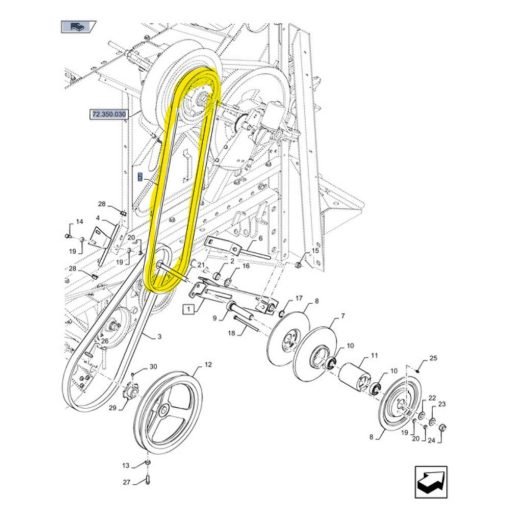 Cinghia Variatore Ventilatore New Holland 9515075