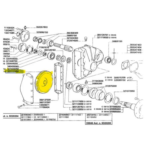 Corona dentata Riduttore 321117450