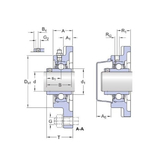 UCF 208/H Cuscinetto con flangia quadrata a sfere SKF