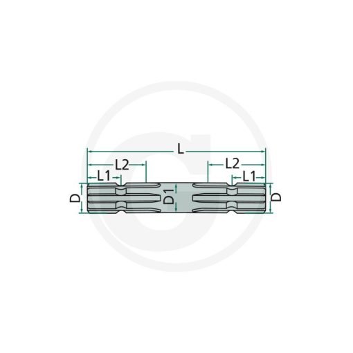 Albero profilato 1 1/3" 6 denti Granit