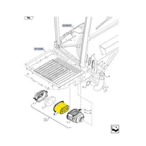 Filtro aria cabina New Holland 47707356