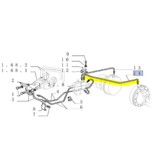 Tubo rigido 5129119 CNH
