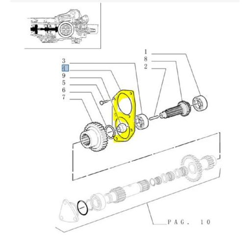 Coperchio trasmissione 5137550 New Holland
