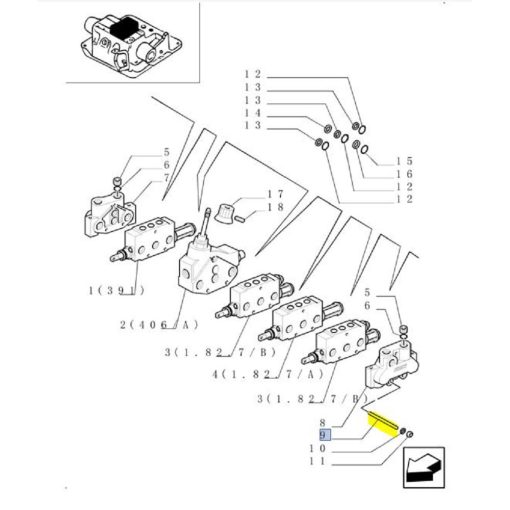 Asta filettata 5153833 CNH