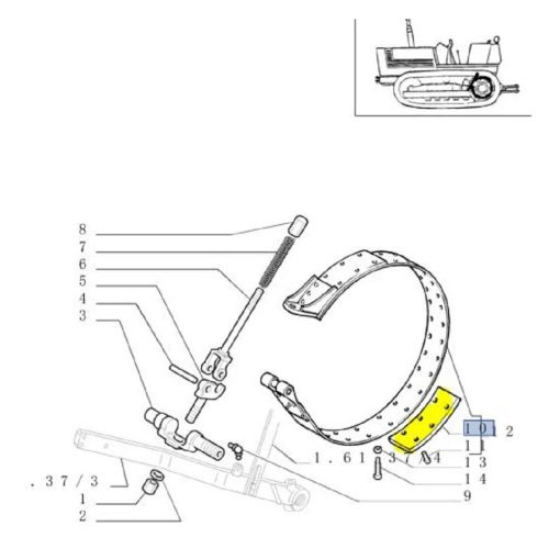 Ceppo freno originale CNH 5161610