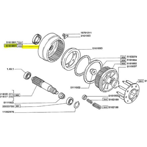 Tamburo frizione di sterzo Fiat 5161897