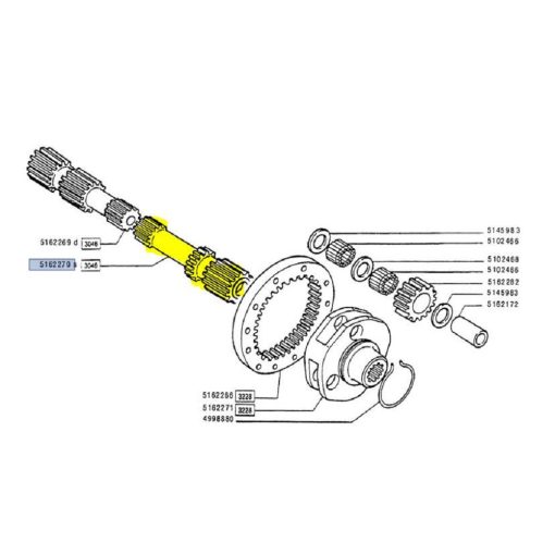 Semiasse Sinistro 5162270 New Holland