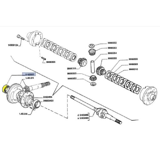 Cuscinetto a rulli 5163500 CNH