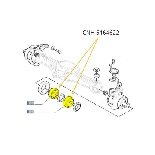 Cuscinetto a Rullini Conici originale CNH 5164622
