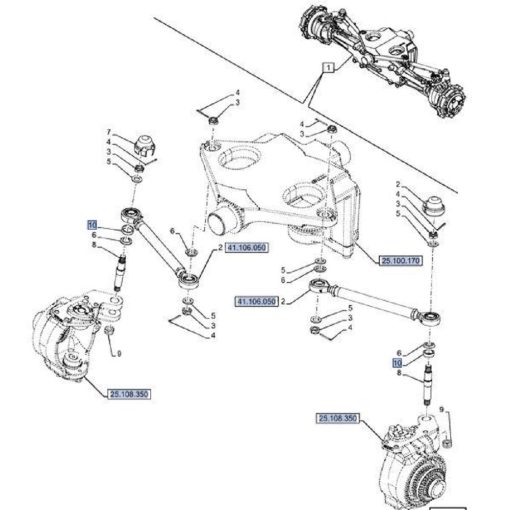 Perno dello sterzo 5179413 New Holland