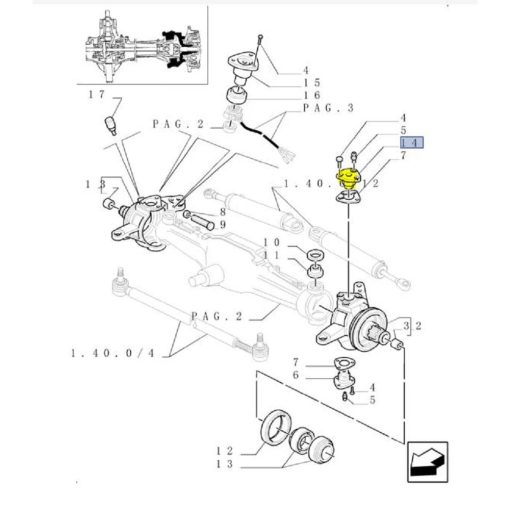 Fuso a Snodo originale New Holland 5183085