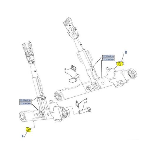 Piastra della barra di traino 5191223 New Holland