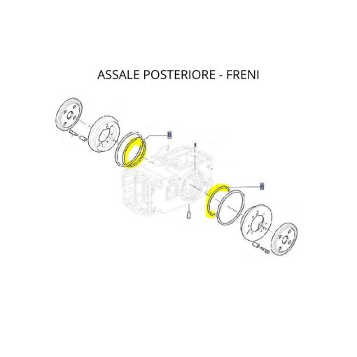 Guarnizione di Tenuta Freni Posteriori New Holland 5191498