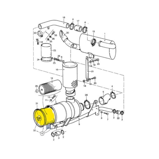 Filtro aria motore New Holland 80753486