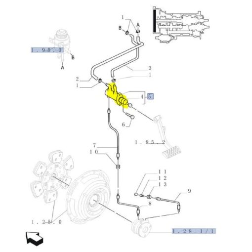Pompa Frizione originale CNH 81867084