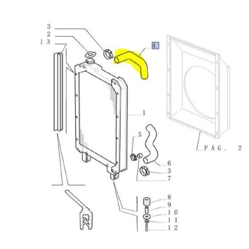 Tubo del radiatore CNH 82000889