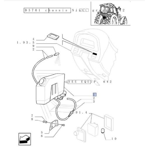 Serbatoio Lavacristalli 82002540 CNH