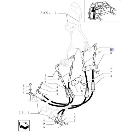 Cavo Guaina comando Cambio New Holland 82006920