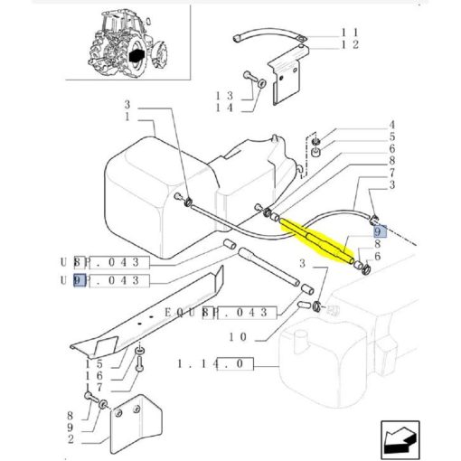 Tubo 82015006 CNH