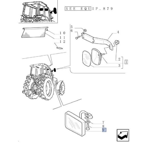 Specchio Retrovisore 82018819 CNH