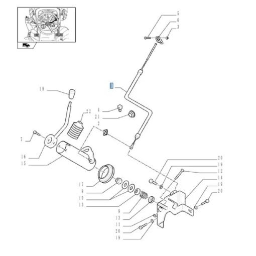 Comando acceleratore 84184869 New Holland