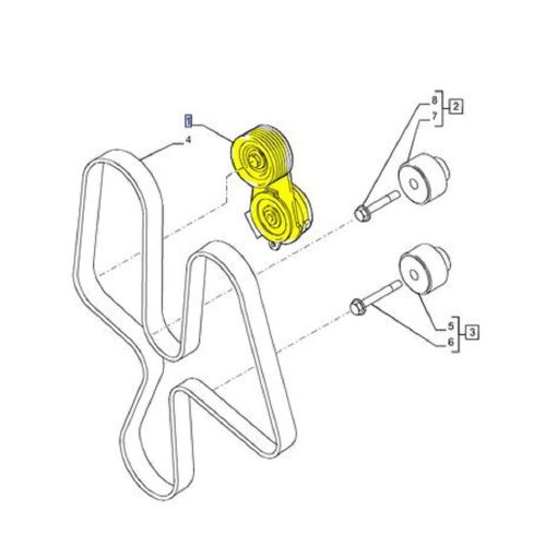 Tendicinghia per Trattore New Holland 84187972