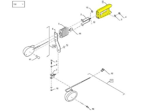 Staffa per fari di illuminazione originale CNH 84247418