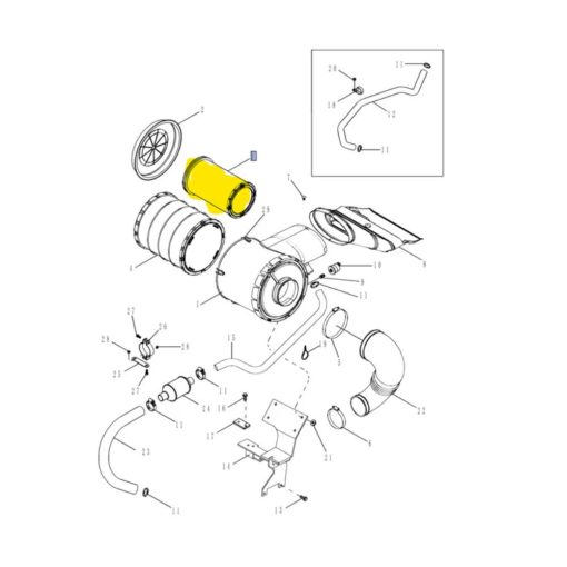 Filtro aria motore New Holland 84476647
