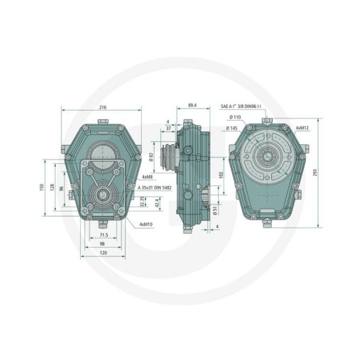 Moltiplicatore per Pompa GR. 3 Attacco Femmina 1.3/8 R. 1:3,8