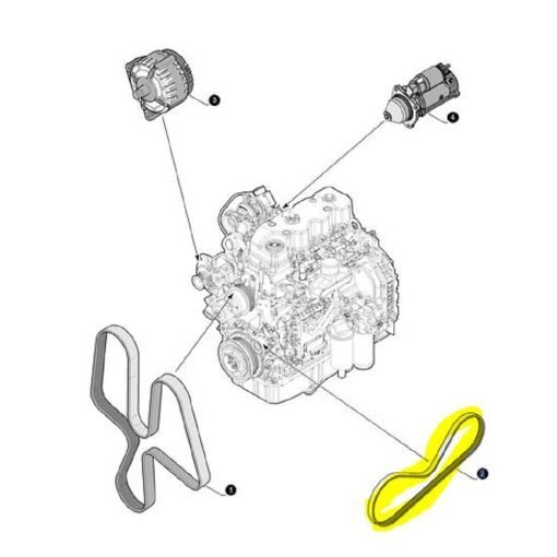 Cinghia del motore 87300105 CNH