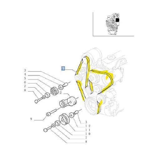Cinghia motore V-Belt 87309963