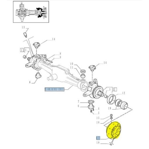 Mozzo Ponte Anteriore 87327401 New Holland