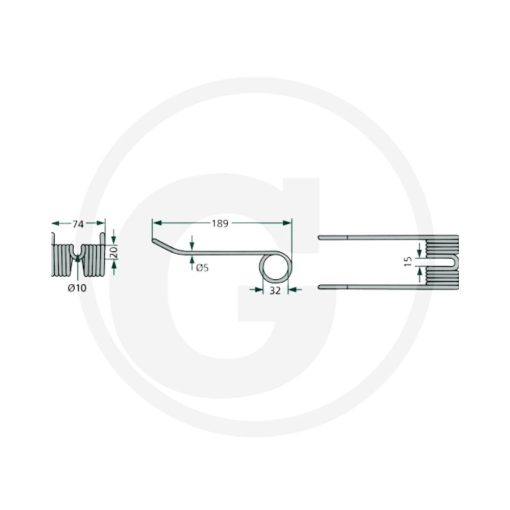 Molla Dente per Presse New Holland 87394242