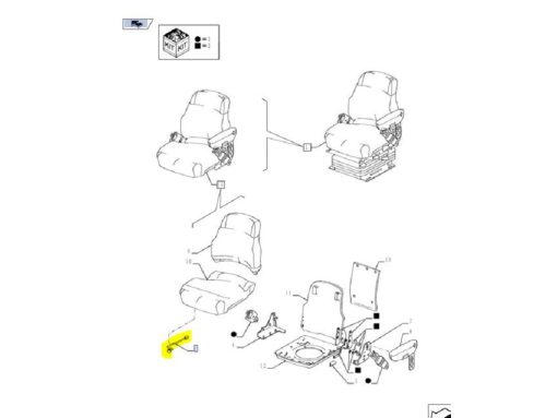 Interruttore per sedile a sospensione pneumatica CNH 87529796