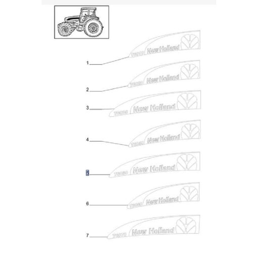 Decalcomania New Holland 87543323