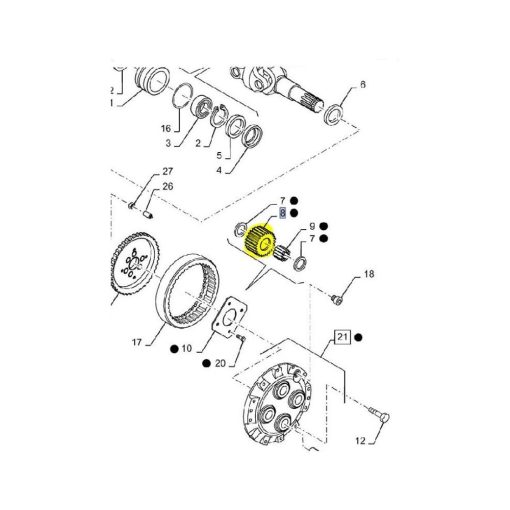 87576871 Ingranaggio Satellite Originale New Holland
