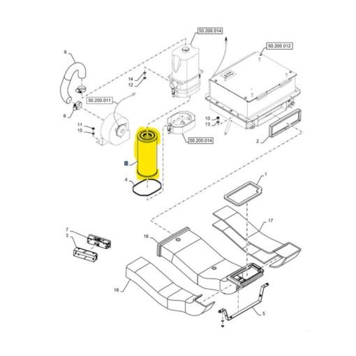 Filtro aria cabina New Holland 87684088