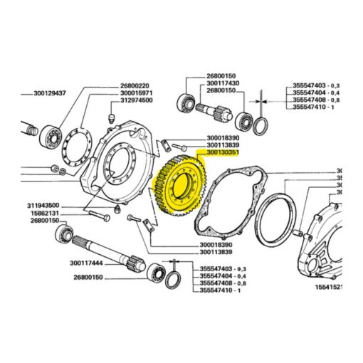 Corona Riduttore Mietitrebbia Laverda 300130351