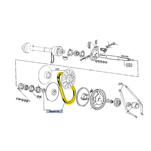 Cinghia del Variatore Aspo Laverda 340434138