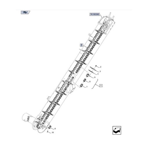 Catena elevatore Mietitrebbia New Holland 47961236