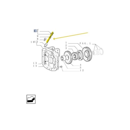 Asta di livello originale New Holland 5133407