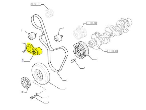 Tendicinghia 504315786 CNH