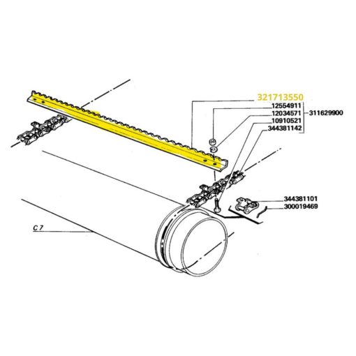 Spranga Elevatore Mietitrebbia Laverda 321713550
