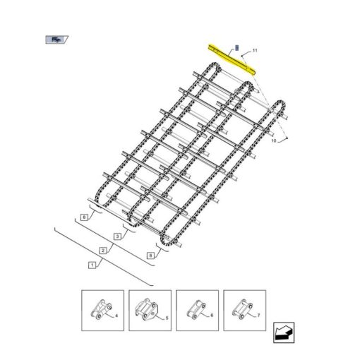 Spranga Catena Alimentatore New Holland 84981409