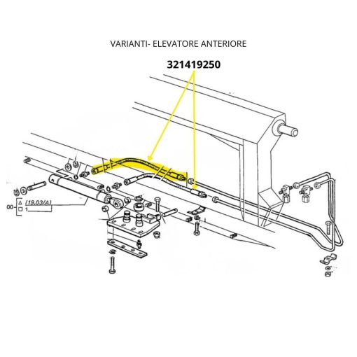 Tubo idraulico flessibile Laverda 321419250