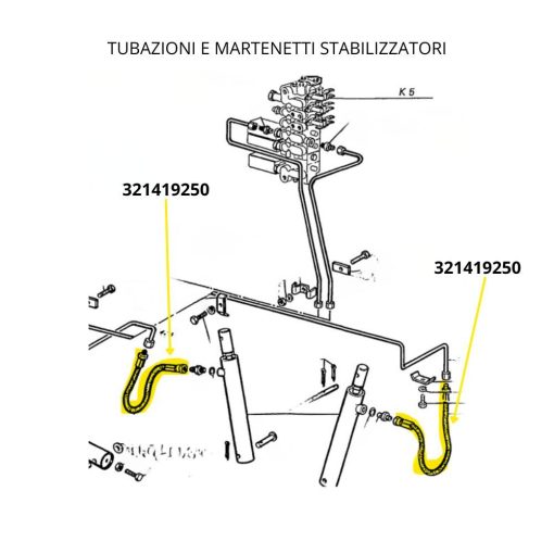 Tubo idraulico flessibile Laverda 321419250