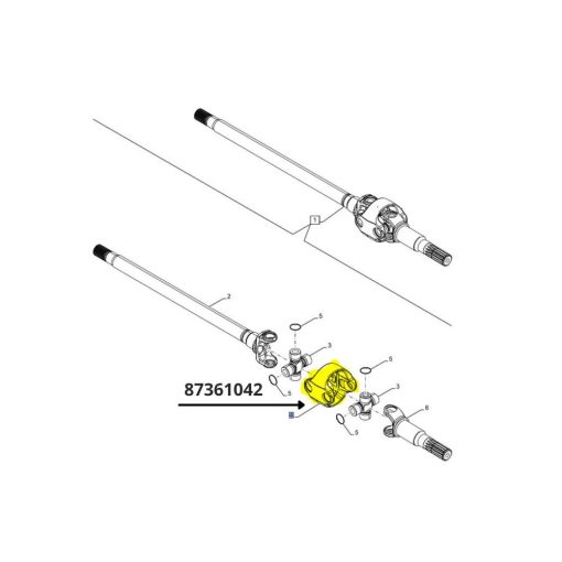 Forcella assale anteriore Trattori New Holland 87361042