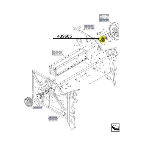 Scatola del cuscinetto 439605