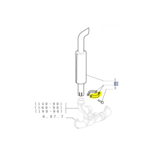 Semicollare per marmitta originale CNH 5109263