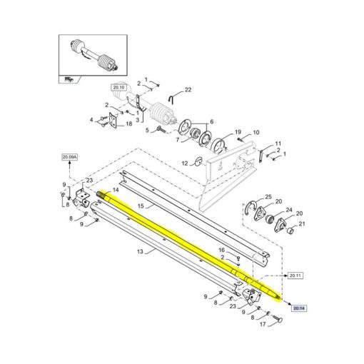 Albero trasmissione testata grano 9850876